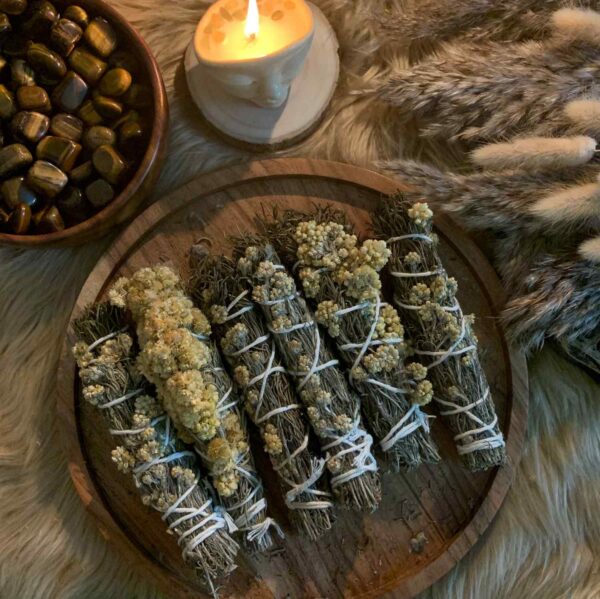 Rosemary and Portuguese chamomile smudge stick