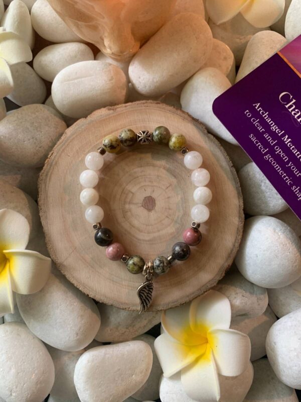 Archangel Metatron( serpentine, rhodonite, rainbow moonstone) - Image 2