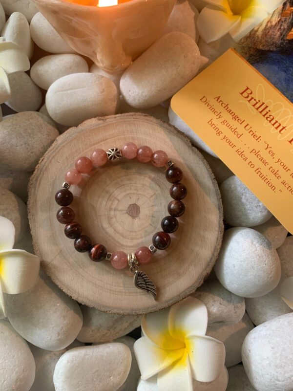 Archangel Uriel (sunstone, red tiger eye) - Image 3