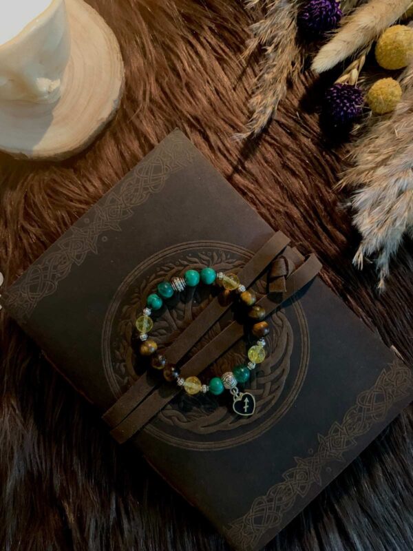 Sagittarius (Malachite, tiger eye, citrine faceted) - Image 3