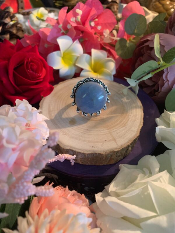 Angelite round adjustable ring - Image 2