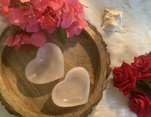 Rose Quartz heart bowls